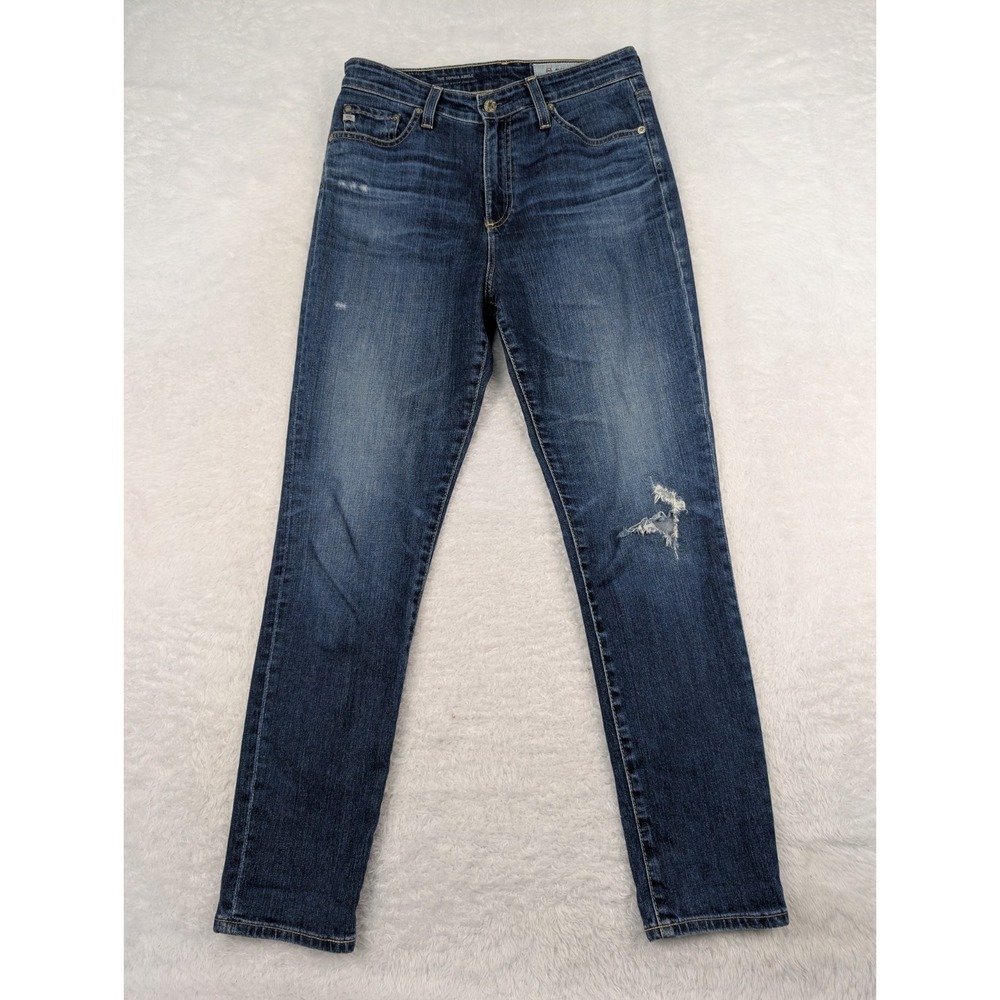 AG Adriano Goldschmied The Sophia Ankle Jeans 29R Vintage High Waist Distressed